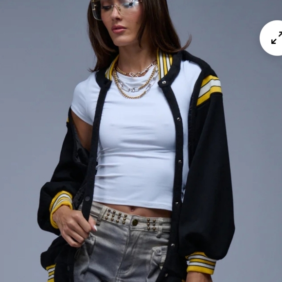 HATE THE PLAYER CUTOUT BOMBER JACKET - L/XL - Picture 6 of 6